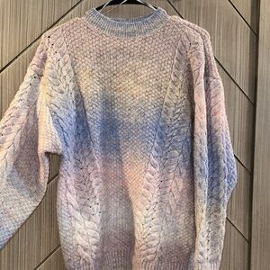 LC Lauren Conrad Pastel Cable Knit Sweater